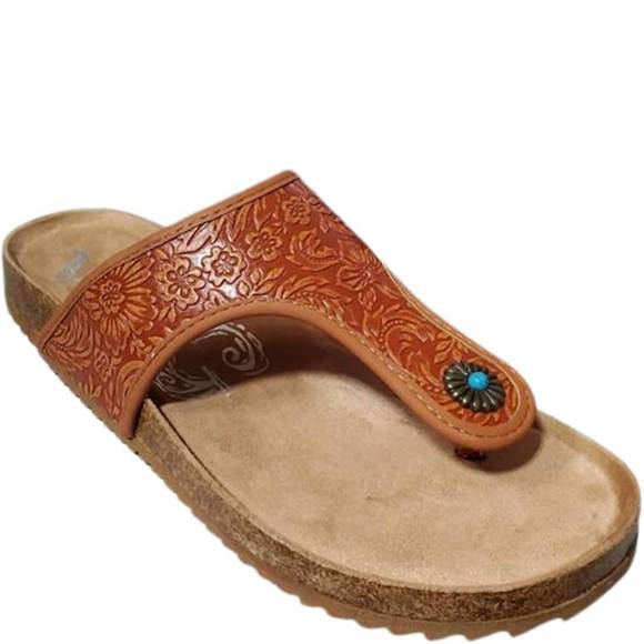 NEW VERY G women's danni sandal in rust - Picture 1 of 4